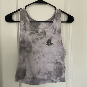 Red Sox Tie Dye Crop Tank Top